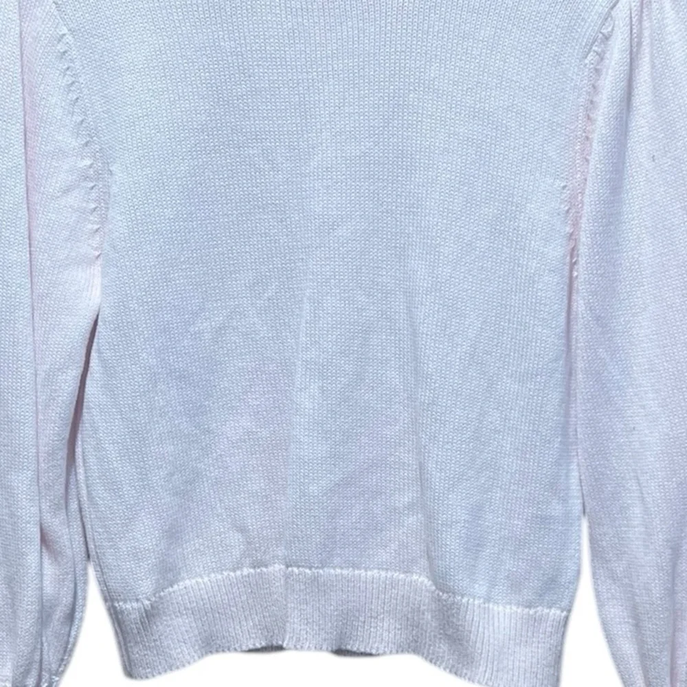 525 America Sweater Braided Tie Puff Sleeve Sweater Size Small